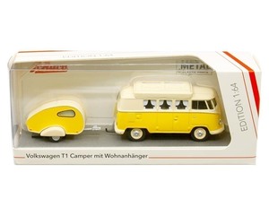 Schuco シュコー 1/64 Volkswagen フォルクスワーゲン VW T1 Camper mit Wohnanhanger