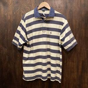 polo ralph lauren Ralph Lauren рубашка-поло с коротким рукавом 90s M размер Old Ralf рубашка-поло окантовка 