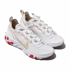 W NIKE REACT ELEMENT 55 BQ2728-101/29cm インターナショナリストに代表される伝統的なNIKEランニングシューズに着想を得たデザイン