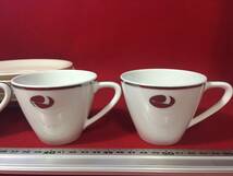 難有り 合わせセット 5個 5客組 カップ&ソーサー ノリタケ Noritake JAPAN 9691 Bone China ティーカップ コーヒーカップ 白磁 銀彩 模様_画像4