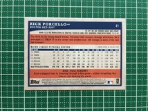 即決のみ！★TOPPS MLB 2018 BIG LEAGUE #21 リック・ポーセロ（RICK PORCELLO）【ボストン・レッドソックス】ゴールドパラレル 18★_画像2