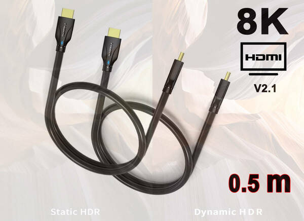 0.5m HDMI2.1ケーブル8K/60HzTV/ps5/Xbox/PC対応