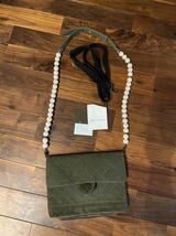 readymade レディメイド　パール　ストラップ　ショルダーバッグ　カーキ　bag pearl_画像1