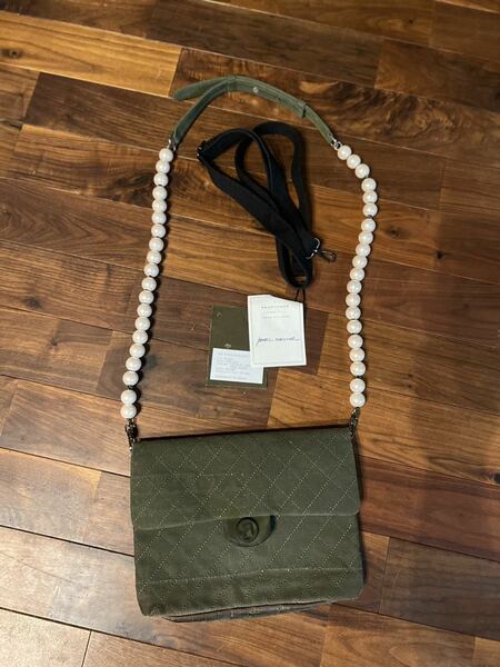 readymade レディメイド　パール　ストラップ　ショルダーバッグ　カーキ　bag pearl