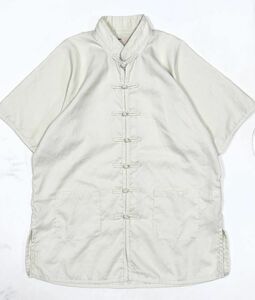 【美品】 NAISSANCE ネサーンス ネサンス CHINA HS SHIRT チャイナ ハーフスリーブ シャツ L /半袖 ドルマン ロングシャツ ビッグ トップス