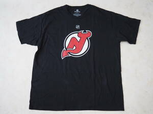 ☆送料無料☆ Fanatics USA直輸入 古着 半袖 NHL NEW JERSEY DEVILS ニュージャージー・デビルス Tシャツ メンズ 2XL ブラック 中古 即決