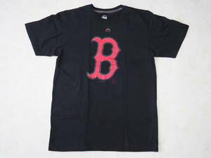 ☆送料無料☆ Majestic USA直輸入 古着 半袖 MLB メジャーリーグ BOSTON RED SOX ボストン・レッドソックス Tシャツ メンズ M ブラック 