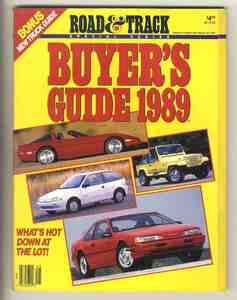 【d0330】88.12 BUYER'S GUIDE 1989 [ROAD&TRACK SPECIAL SERIES]