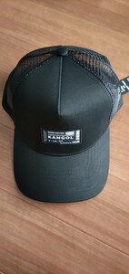 新品 タグ付き 帽子 キャップ カンゴール 黒 BLACK メッシュ スナップバック プリントパッチ 刺繍 未使用 