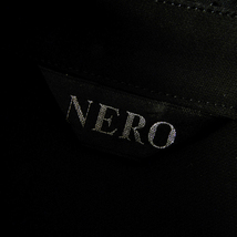 センソ・ユニコ ネロ NERO スナップボタン留め 長袖シャツジャケット フライフロント 羽織り 38 ブラック 日本製 l0718-20_画像4