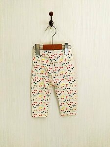 KU0327 ○送料無料 古着 baby GAP ベビーギャップ パンツ サイズ6~12M ホワイト カラフル ベビー 女の子 リボン 春夏