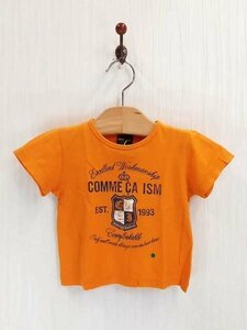 KU0620 ○送料無料 古着 COMME CA ISM コムサイズム キッズ 半袖 Tシャツ サイズ80cm オレンジ 綿100% クルーネック 肌ざわり