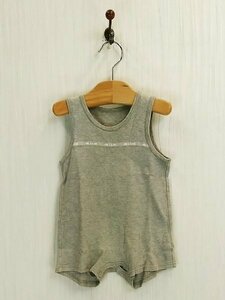 KU0916 0 free shipping old clothes COMME CA DU MODE Comme Ca Du Mode rompers size 80cm gray baby tank top cotton 100% snap-button 
