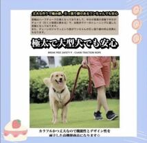 XLサイズ リード 首輪 極太 ドッグ ハーフチョーク 編込み 大型犬 中型犬 ピンクラベンダー_画像3