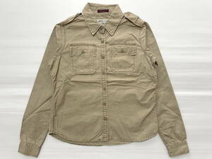  Avirex Earth Music & Ecology work shirt AVIREX×earthmusic&ecology Epo let shirt stone .5375