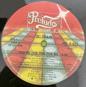 Soul disco record ソウル　ディスコ　レコード　D Train You're The One For Me(12) 1981