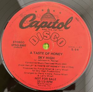 HIPHOP sampling soul record ヒップホップ　サンプリング　ソウル　レコード　A Taste Of Honey Sky High 1978