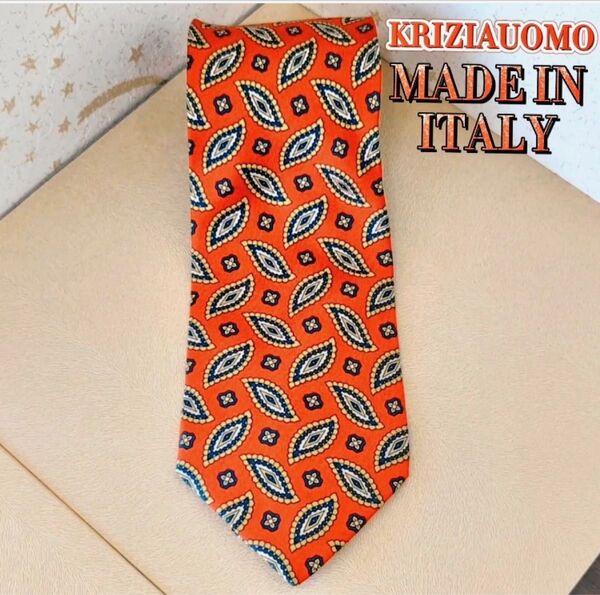 【入手困難】 クリッツアウォモ( KRIZIAUOMO )ネクタイ made in ITALY イタリア製 シルク100%