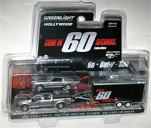 Greenlight 60se can z1/64 1967 Ford Mustang Eleanorere Noah accident car Ford F-150 truck trailer Mustang green light 