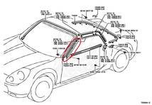 希少 TOYOTA トヨタ 未使用 MR-S ZZW30 フロントガラス ルーフ ドリップ サイドフィニッシュ モールディング モール 2002/08 - 2007/07_画像2