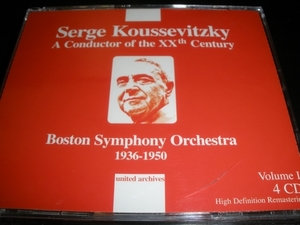 廃盤 4CD クーセヴィツキー ベートーヴェン 交響曲 5番 運命 モーツァルト ブラームス 4 シューベルト 8 未完成 ベルリオーズ ボストン