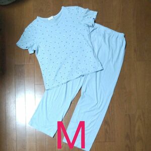 ルシアン　半袖パジャマ　水色　M