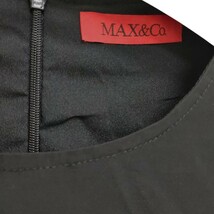 【美品】MAX&Co. / マックスアンドコー レディース ノースリーブ ワンピース ひざ丈 ブラック 40サイズ クールデザイン I-2623_画像4