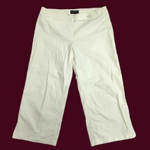 【イタリア製】ARMANI JEANS / アルマーニジーンズ レディース クロップドパンツ 七分丈 ストレッチ ホワイト Lサイズ相当 I-2678_画像1