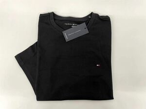 TOMMYHILFIGER トミーヒルフィガー メンズ 半袖TシャツM 黒 ブラック シンプル 