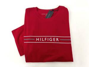 TOMMYHILFIGER トミーヒルフィガー メンズ 半袖Tシャツ S 赤 ロゴ 