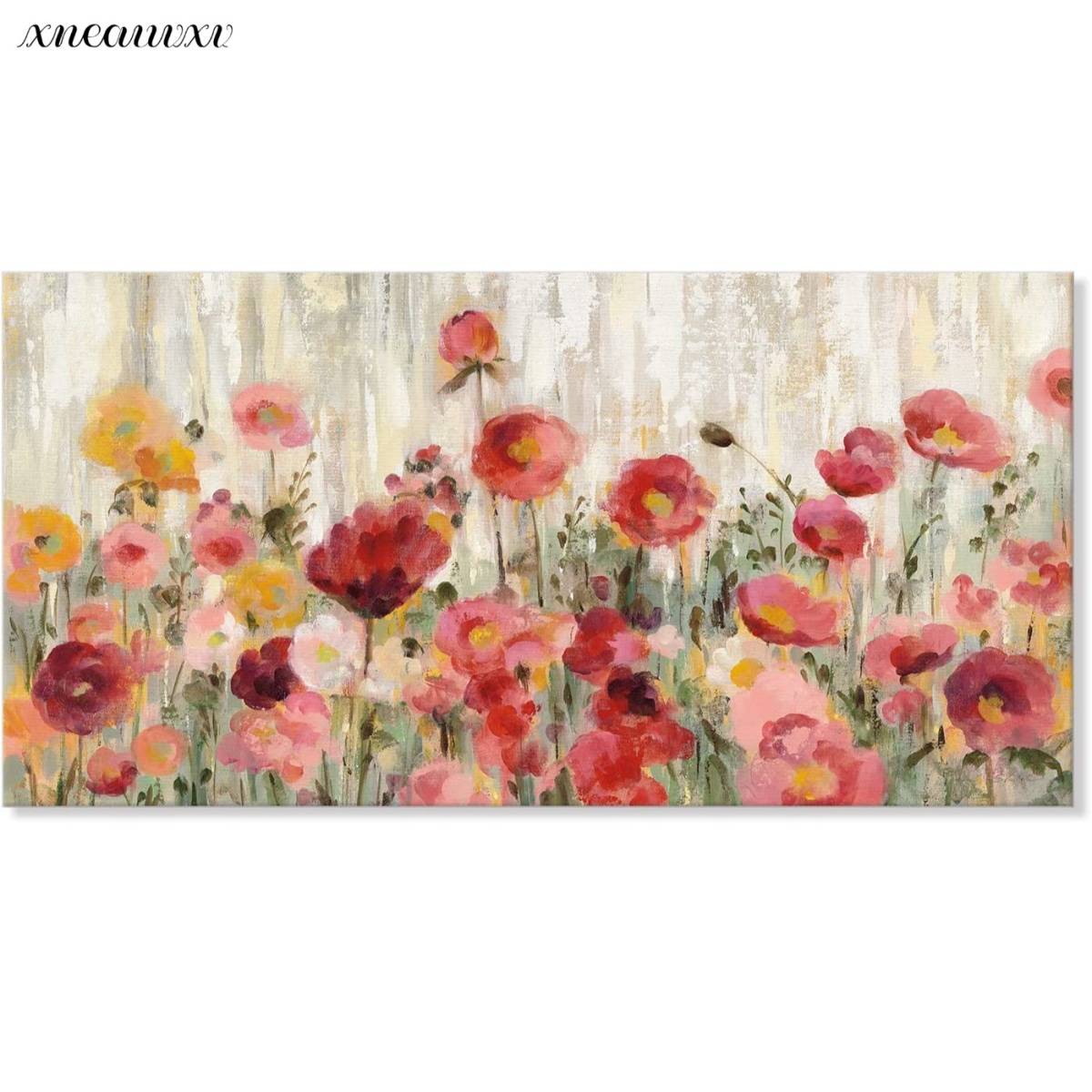 Stylish art panel, flower, wooden frame, easy to install, interior, canvas, decoration, wall art, stylish, appreciation, wall hanging, flowers, plants, colorful, Painting, Oil painting, Nature, Landscape painting