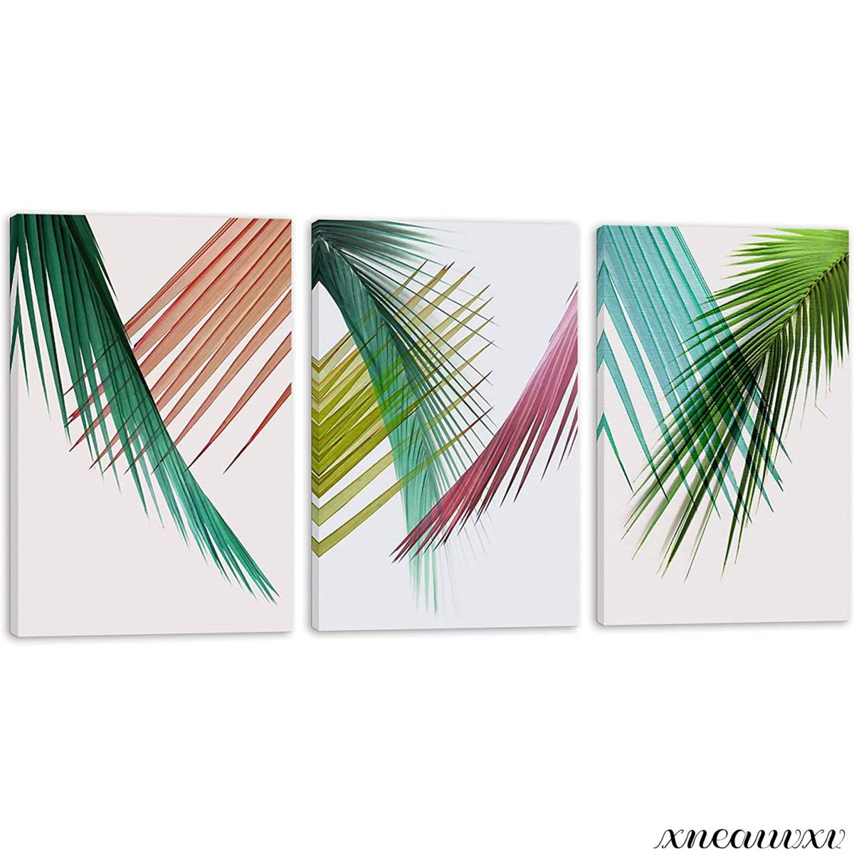 Stylish 3-piece art panel, plants, nature, interior, wall hanging, room decoration, decorative painting, canvas, painting, wall art, Nordic art, fine art, makeover, Artwork, Painting, graphic