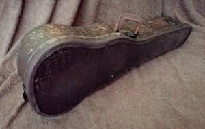 *Gibson Ukulele Chipboard Alligator Case 1940s~1950s* have gaiters case * chip board case * ultra rare! ukulele for 