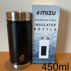 【50%OFF】【新品】MIZU V5 保冷保温ステンレスボトル 450ml (ブラック）水筒、マイボトル