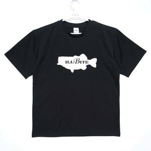 【送料無料】ILL BITE(イルバイト)/ドライTシャツ/BASS LOGO/ARCH LOGO/ブラックバス/フィッシング/釣り/ブラック/Lサイズ