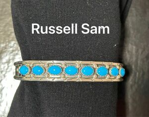 インディアンジュエリー「Russell Sam」スターリングシルバー　バングル　ブレスレット