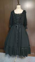 Coppelia Doll Frill Dress/victorian maidenパフスリーブワンピース/ブラック/黒/クラシカルロリィタ_画像1