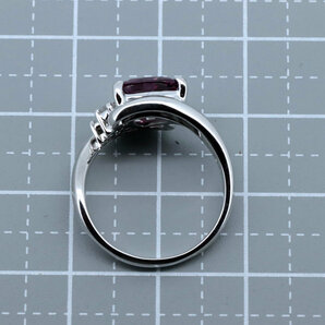 タサキ ガーネット ダイヤモンド リング 指輪 0.06ct 9号 PT900(プラチナ) 質屋出品の画像7