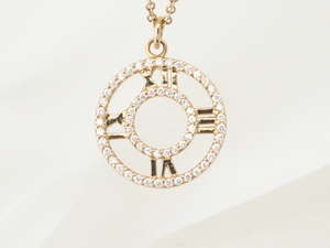 レディース アトラス メダリオン ダイヤモンド ネックレス K18PG(18金 ピンクゴールド) ティファニー 質屋出品