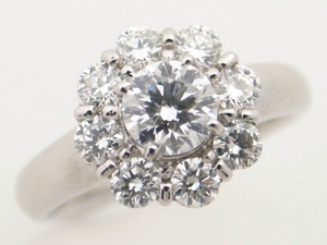 Дамское кольцо с бриллиантовым кольцом 0,511CT 0,65CT № 12 Pt900 (Shirokane Platinum)