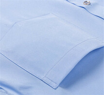 D908-M新品DCKMANY■カラーマッチング 長袖シャツ メンズ ドレスシャツ ノーアイロン ワイシャツ シルクのような質感/ピンク_画像6