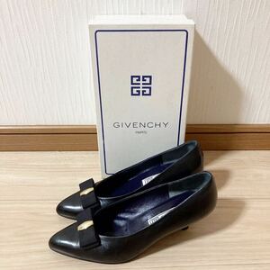 GIVENCY ジバンシー レザー パンプス ヒール シューズ 靴 35.5 約22.5cw 黒 箱付き