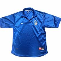 NIKE ナイキ 1996-97年 サッカー イタリア代表 ユニフォーム M ゲームシャツ　ビンテージ　サッカーイタリア代表 半袖シャツ 青 UK製_画像1