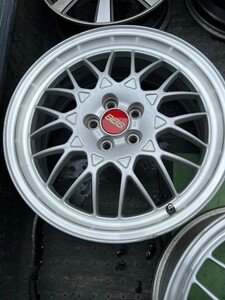 BBS 赤キャップ　１７インチ　7J-17 PCD100 ET52 スバル車　ガリキズあり　ホイルのみ　4本レガシー　プリウス20 インプレッサetc