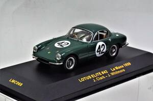 【イクソ】1/43 ロータス エリート #42 J.クラーク/J.ウイットモア 1959 ルマン24h クラス2位入賞車の (№ LMC068)ダイキャスト製ミニカー