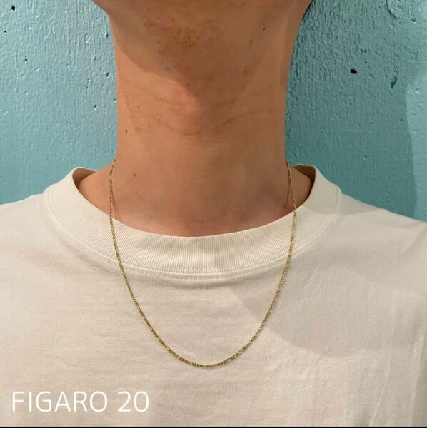 10k Gold chain necklace - Figaro chain