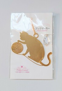 猫柄　猫雑貨　猫グッズ　ブックマーカー　しおり　栞　毛糸で遊ぶ猫　ねこ　ネコ　cat