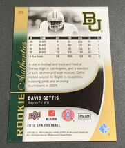 2010 Upper Deck SPX David Gettis /25 225 RC Rookie NFL デイビット・ゲティス 25枚限定　シリアル　ルーキー_画像2