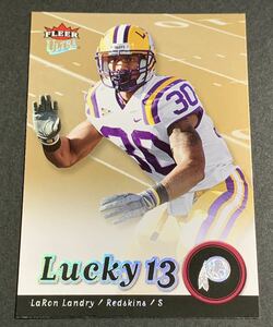 2007 Fleer Ultra Lucky 13 LaRon Landry 212 RC Rookie Redskins NFL ラロン・ランドリー ルーキー　レッドスキンズ