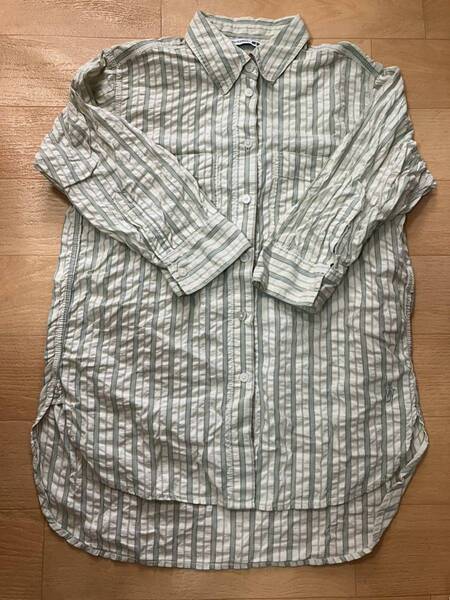 シアーコットンチェックシャツINES DE LA FRESSANGE 美品